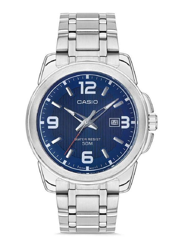 Casio Analog Watch for Men with Stainless Steel Band, Water Resistant, MTP-1314D-2AV, Blue/Silver
Casio Analog Watch for Men with Stainless Steel Band, Water Resistant, MTP-1314D-2AV, Blue/Silver