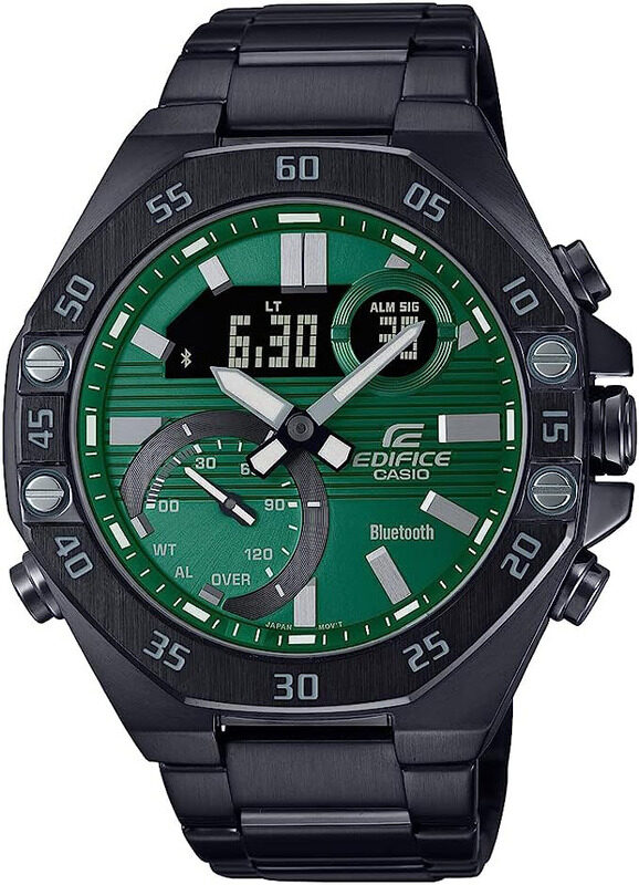 Casio Analog Watch for Men with Stainless Steel Band, Water Resistant, ECB-10DC-3ADF, Black-Green
Casio Analog Watch for Men with Stainless Steel Band, Water Resistant, ECB-10DC-3ADF, Black-Green