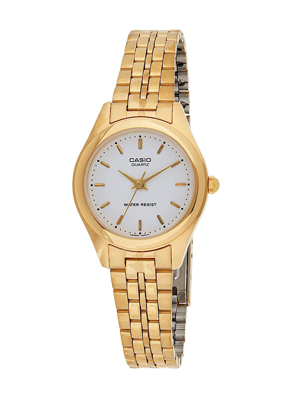Casio Dress Analog Watch for Women with Stainless Steel Band, Water Submerge Resistant, LTP-1129N-7A, White/Gold
Casio Dress Analog Watch for Women with Stainless Steel Band, Water Submerge Resistant, LTP-1129N-7A, White/Gold
