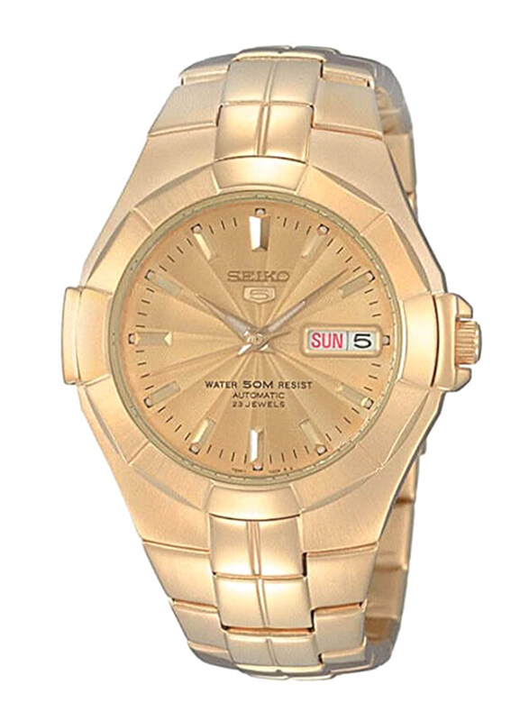 Seiko Analog Watch for Men with Stainless Steel Band, Water Resistant, SNZE32K1, Gold
Seiko Analog Watch for Men with Stainless Steel Band, Water Resistant, SNZE32K1, Gold