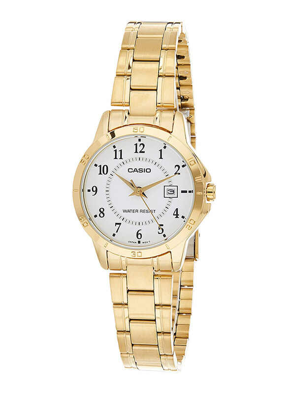 Casio Analog Watch for Women with Stainless Steel Band, Water Resistant, LTP-V004G-7BUDF, Gold-White
Casio Analog Watch for Women with Stainless Steel Band, Water Resistant, LTP-V004G-7BUDF, Gold-White