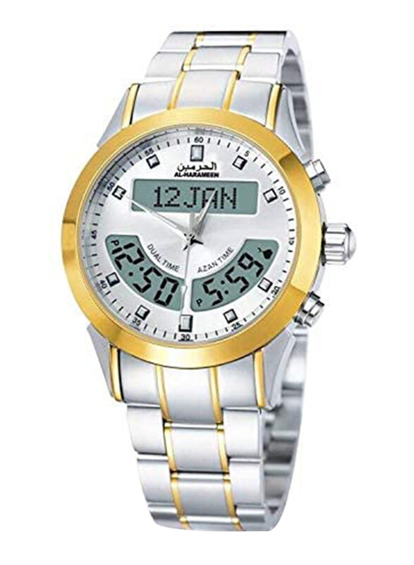 Al-Harameen Analog/Digital Watch for Men with Stainless Steel Band, Water Resistant, HA.6102WG, Silver-White
Al-Harameen Analog/Digital Watch for Men with Stainless Steel Band, Water Resistant, HA.6102WG, Silver-White