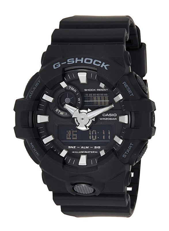 Casio G-Shock Analog/Digital Watch for Men with Resin Band, Water Resistant, GA-700-1BDR, Black-Silver
Casio G-Shock Analog/Digital Watch for Men with Resin Band, Water Resistant, GA-700-1BDR, Black-Silver