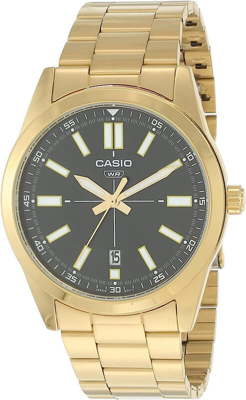 Casio Analog Watch for Men with Stainless Steel Band Date Display, Water Resistant, MTP-VD300B-1EUDF, Black-Gold
Casio Analog Watch for Men with Stainless Steel Band Date Display, Water Resistant, MTP-VD300B-1EUDF, Black-Gold