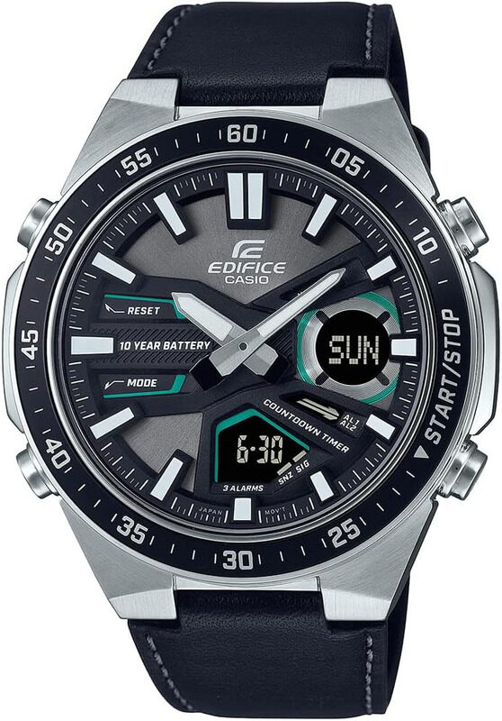 Casio Edifice Analog/Digital Watch for Men with Leather Band, Water Resistant and Chronograph, Black
Casio Edifice Analog/Digital Watch for Men with Leather Band, Water Resistant and Chronograph, Black