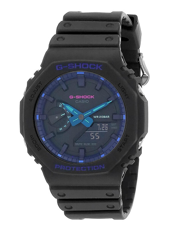 Casio G-Shock Analog-Digital Watch for Men with Resin Band, Water Resistant, GA-2100VB-1ADR, Black
Casio G-Shock Analog-Digital Watch for Men with Resin Band, Water Resistant, GA-2100VB-1ADR, Black