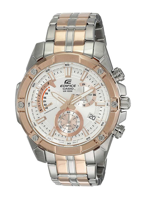 Casio Edifice Analog Watch for Men with Stainless Steel Band, Water Resistant and Chronograph, EFR-559SG-7AV, Silver
Casio Edifice Analog Watch for Men with Stainless Steel Band, Water Resistant and Chronograph, EFR-559SG-7AV, Silver
