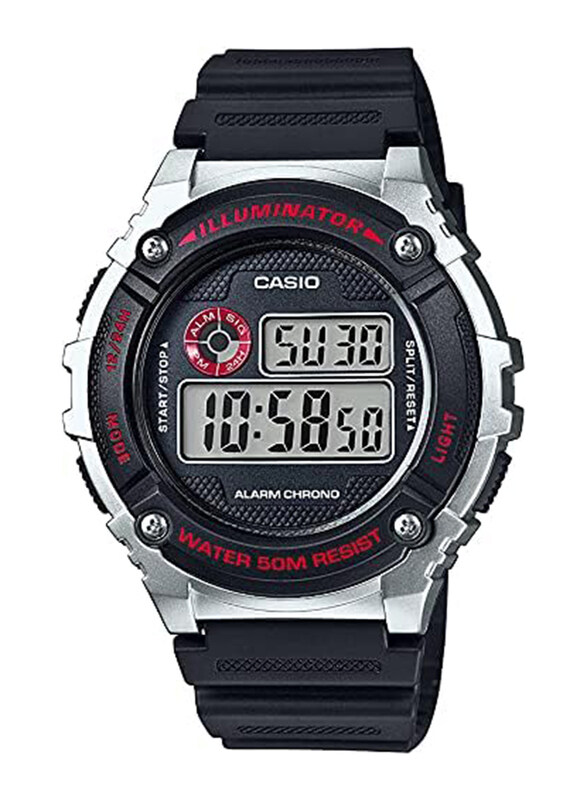 Casio Men's Digital Watch for Men with Plastic Band, Water Resistance, W-216H-1CVDF, Black
Casio Men's Digital Watch for Men with Plastic Band, Water Resistance, W-216H-1CVDF, Black