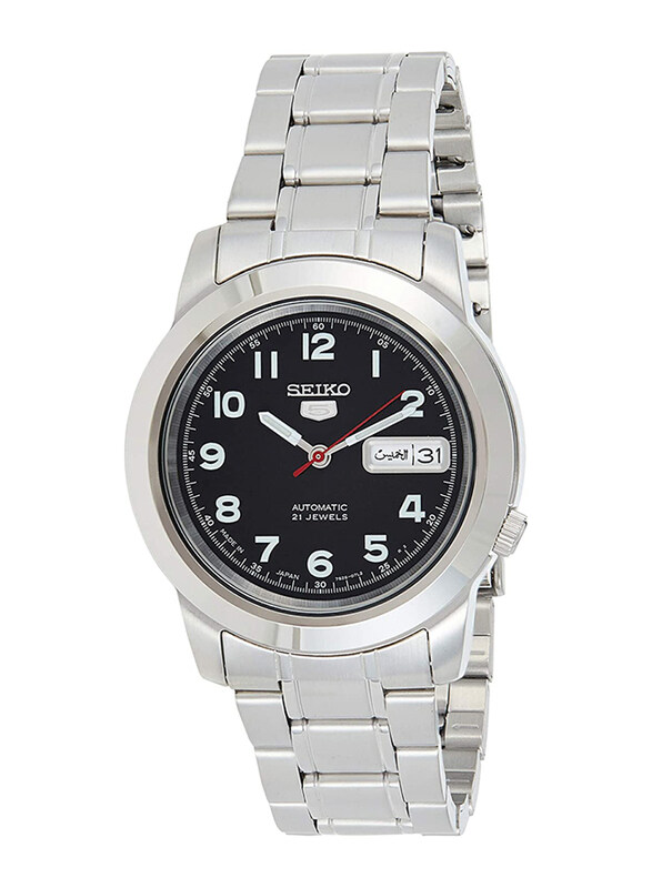 Seiko 5 Automatic Analog Watch for Men with Stainless Steel Band, Water Resistant, SNKK35J1, Silver-Black
Seiko 5 Automatic Analog Watch for Men with Stainless Steel Band, Water Resistant, SNKK35J1, Silver-Black