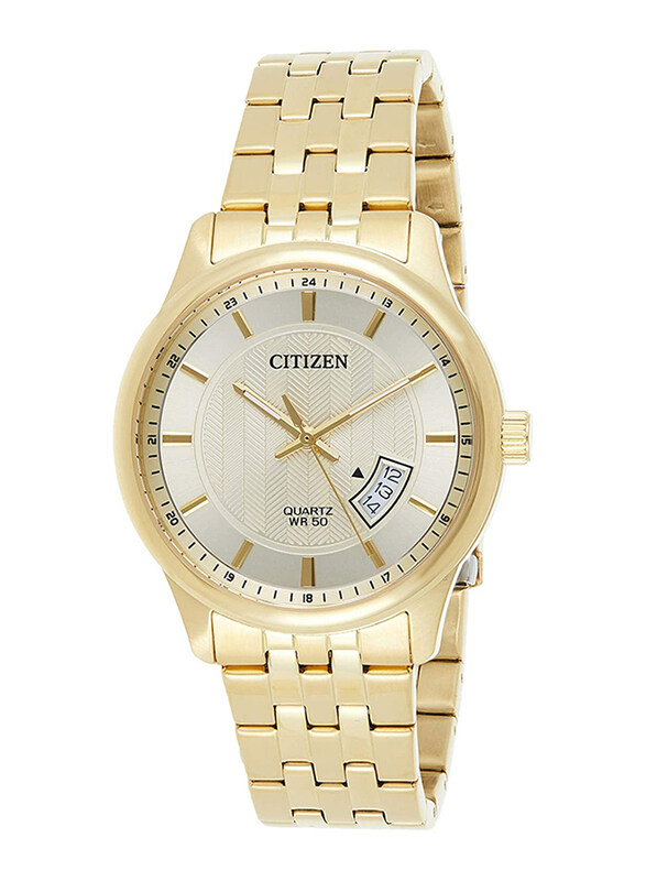 Citizen Analog Watch for Men with Stainless Steel Band, Water Resistant, BI1052-85P, Gold-White
Citizen Analog Watch for Men with Stainless Steel Band, Water Resistant, BI1052-85P, Gold-White