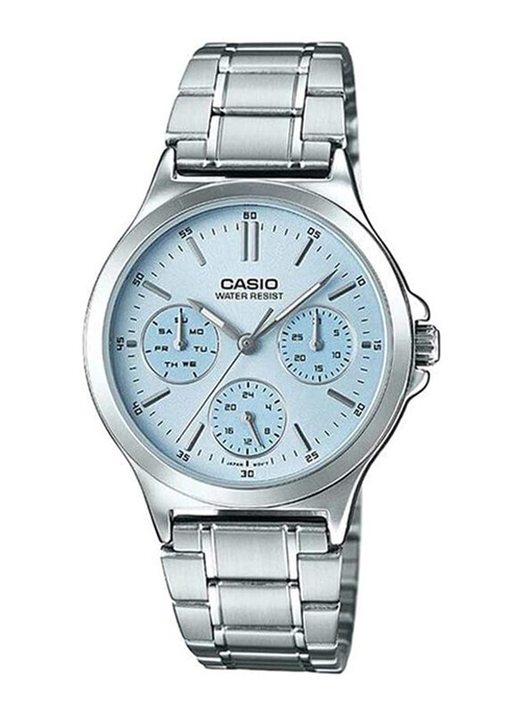 Casio Analog Watch for Men with Metal Band, Water Resistant, LTP-V300D-2AUDF, Silver/Silver
Casio Analog Watch for Men with Metal Band, Water Resistant, LTP-V300D-2AUDF, Silver/Silver