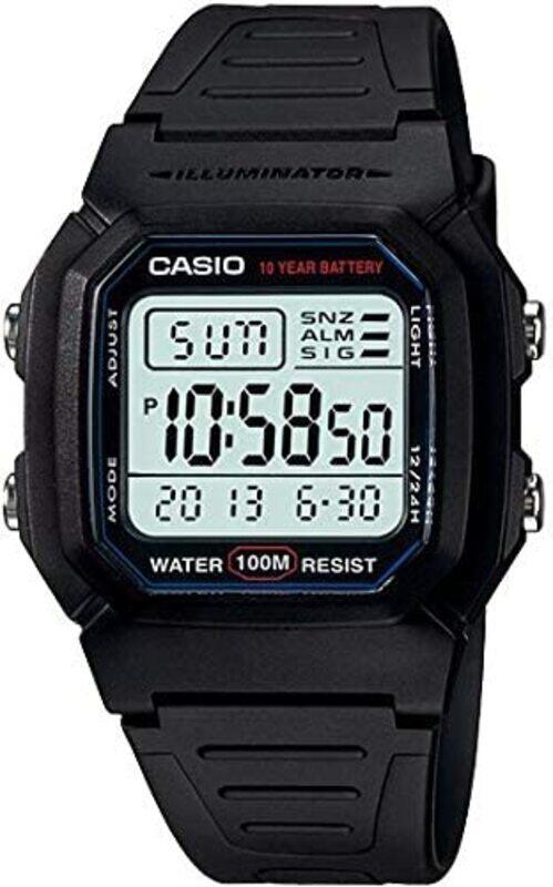 Casio Digital Watch for Boys with Resin Band, Water Resistant, W-800H-1AV, Black
Casio Digital Watch for Boys with Resin Band, Water Resistant, W-800H-1AV, Black