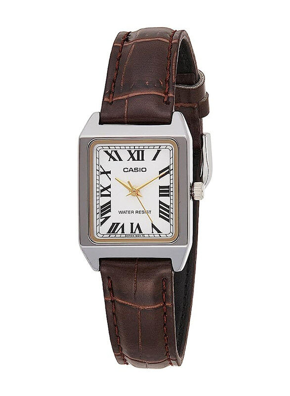 Casio Analog Watch for Women with Leather Band, Water Resistant, LTP-V007L-7B2UDF, Brown/White
Casio Analog Watch for Women with Leather Band, Water Resistant, LTP-V007L-7B2UDF, Brown/White
