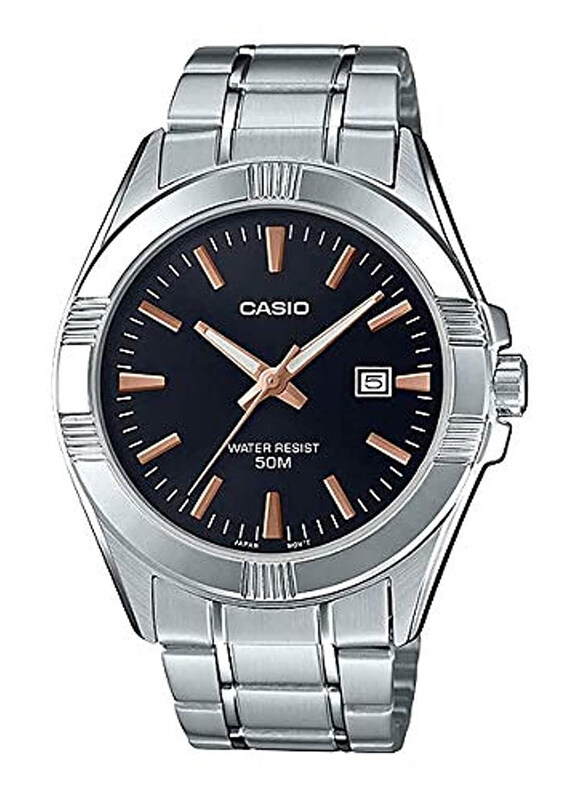 Casio Analog Watch for Men with Stainless Steel Band, Water Resistant, MTP-1308D-1A2VDF, Black/Silver
Casio Analog Watch for Men with Stainless Steel Band, Water Resistant, MTP-1308D-1A2VDF, Black/Silver