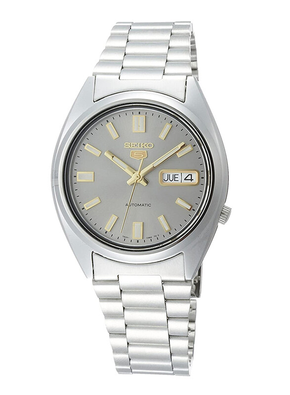 Seiko 5 Analog Watch for Men with Stainless Steel Band, Water Resistant, SNXS75K1, Silver-Grey
Seiko 5 Analog Watch for Men with Stainless Steel Band, Water Resistant, SNXS75K1, Silver-Grey