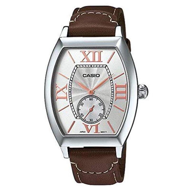 Casio Analog Watch for Men with Leather Genuine Band, MTP-E114L-5ADF, Brown-Silver
Casio Analog Watch for Men with Leather Genuine Band, MTP-E114L-5ADF, Brown-Silver