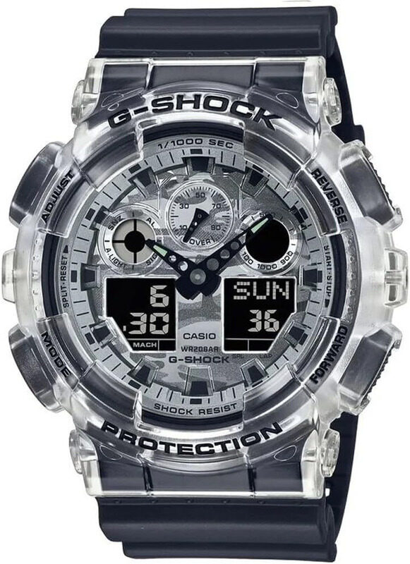 Casio Sport Analog/Digital Watch for Men with Resin Band, Water Resistant and Chronograph, GA-100SKC-1ADR, Black
Casio Sport Analog/Digital Watch for Men with Resin Band, Water Resistant and Chronograph, GA-100SKC-1ADR, Black