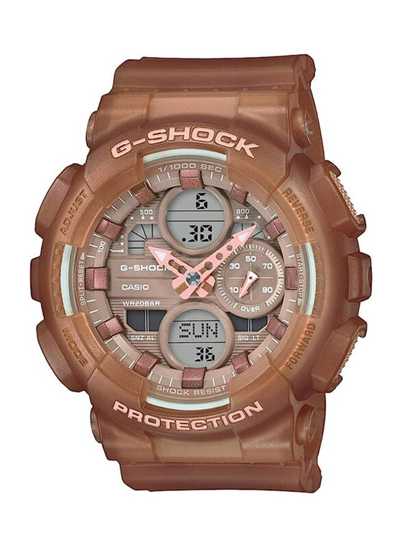 Casio Analog + Digital Watch for Women with Plastic Band, Water Resistant, GMA-S140NC-5A2DR, Brown-Brown
Casio Analog + Digital Watch for Women with Plastic Band, Water Resistant, GMA-S140NC-5A2DR, Brown-Brown