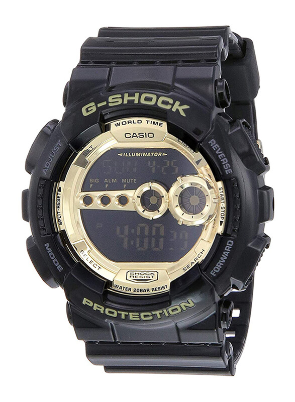Casio G-Shock Digital Watch for Men with Resin Band, Water Resistant, GD-100GB-1, Black-Gold
Casio G-Shock Digital Watch for Men with Resin Band, Water Resistant, GD-100GB-1, Black-Gold