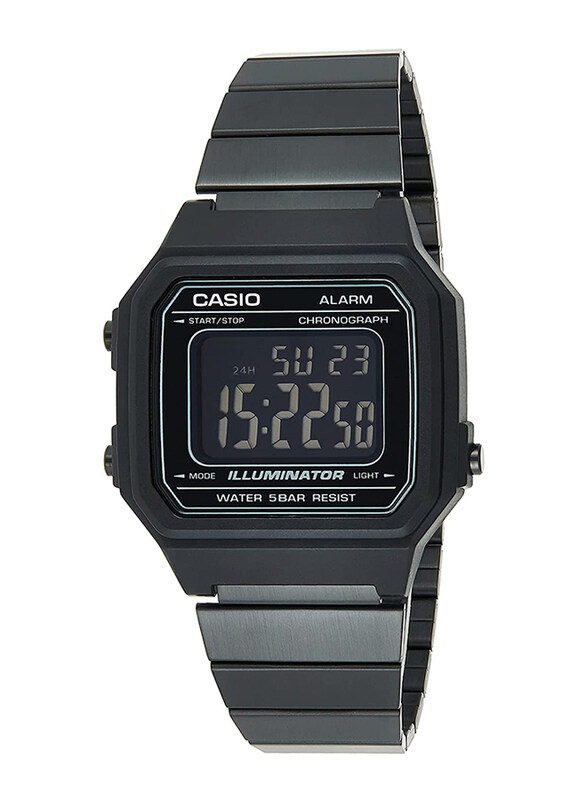Casio Vintage Series Digital Quartz Watch for Men with Stainless Steel Band, Water Resistant, B650WB-1BEF, Black
Casio Vintage Series Digital Quartz Watch for Men with Stainless Steel Band, Water Resistant, B650WB-1BEF, Black