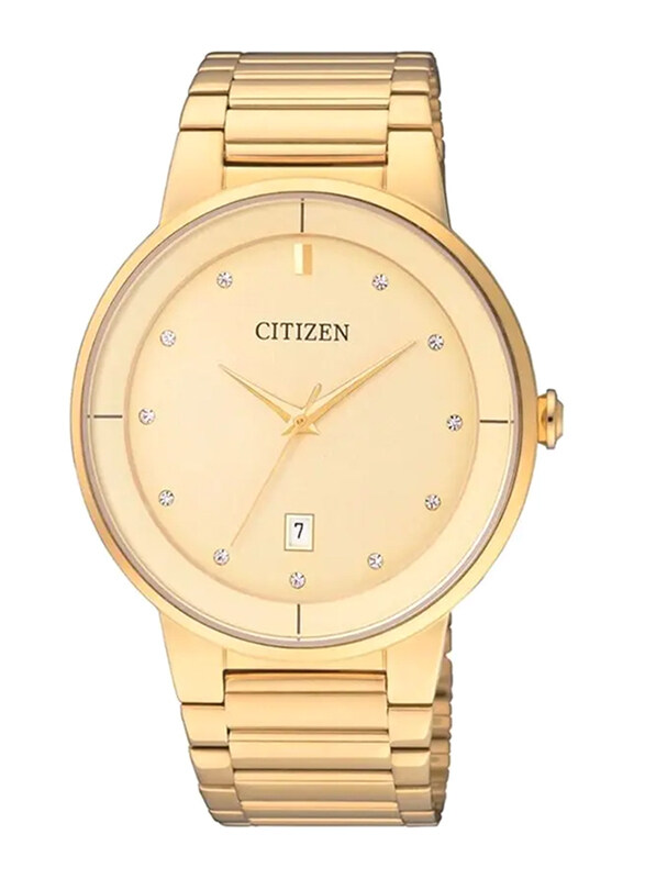 Citizen Analog Quartz Watch for Men with Stainless Steel Band, Water Resistant, BI5013-51P, Gold-Beige
Citizen Analog Quartz Watch for Men with Stainless Steel Band, Water Resistant, BI5013-51P, Gold-Beige