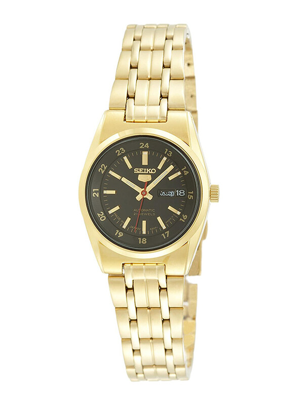 Seiko Dress Analog Watch for Women with Stainless Steel Band, SYMC06J1, Gold-Black
Seiko Dress Analog Watch for Women with Stainless Steel Band, SYMC06J1, Gold-Black