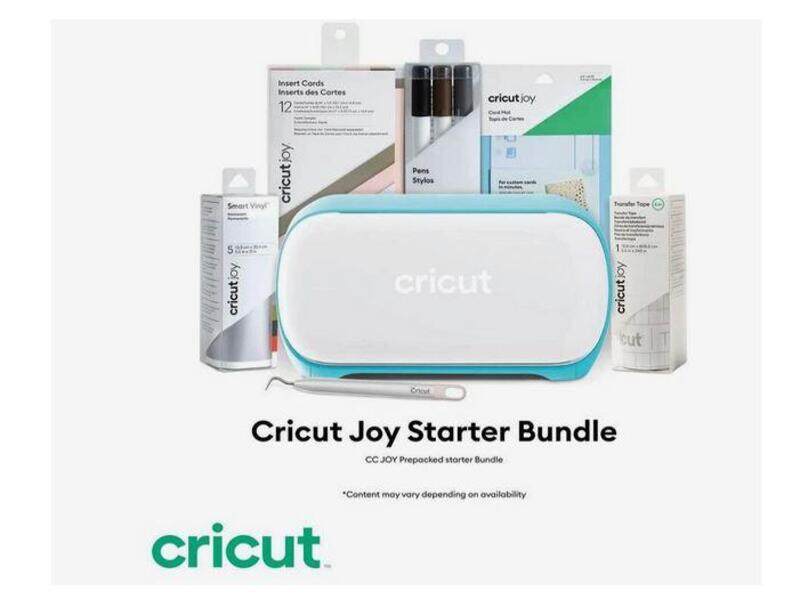 Cricut Joy Starter Bundle (Joy Machine / Joy Starter Tool Set / Joy Smart Vinyl Sampler)
Cricut Joy Starter Bundle (Joy Machine / Joy Starter Tool Set / Joy Smart Vinyl Sampler)