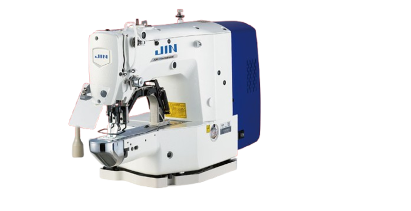 Jin by Juki K-1E1900SBA Electronic Direct Drive Bar Tack with Easy Change Button Attach Device Included Complete Set with Table
Jin by Juki K-1E1900SBA Electronic Direct Drive Bar Tack with Easy Change Button Attach Device Included Complete Set with Table