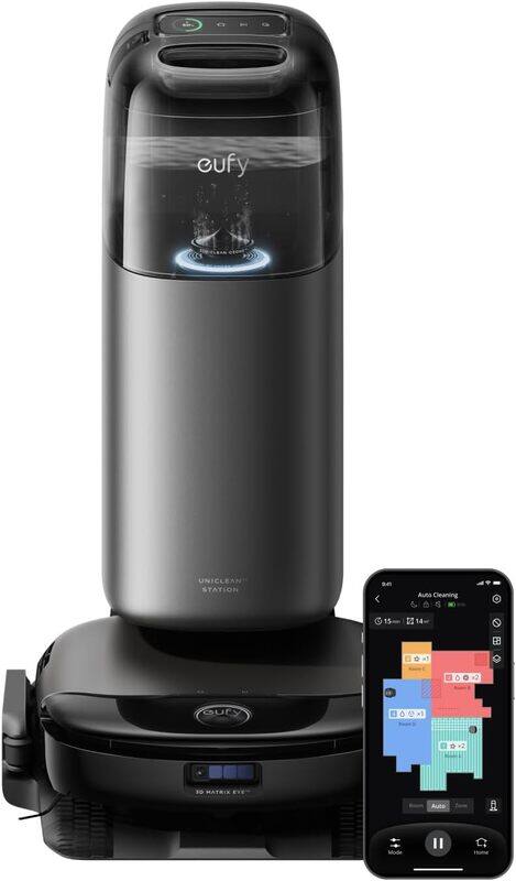 Eufy by Anker Omni S1 Pro, Robot Vacuum Cleaner with Mop, Always Clean Mop, 8000 Pa, Obstacle Avoidance, Corner-to-Edge Deep Cleaning and Lift Mop, Au
Eufy by Anker Omni S1 Pro, Robot Vacuum Cleaner with Mop, Always Clean Mop, 8000 Pa, Obstacle Avoidance, Corner-to-Edge Deep Cleaning and Lift Mop, Au