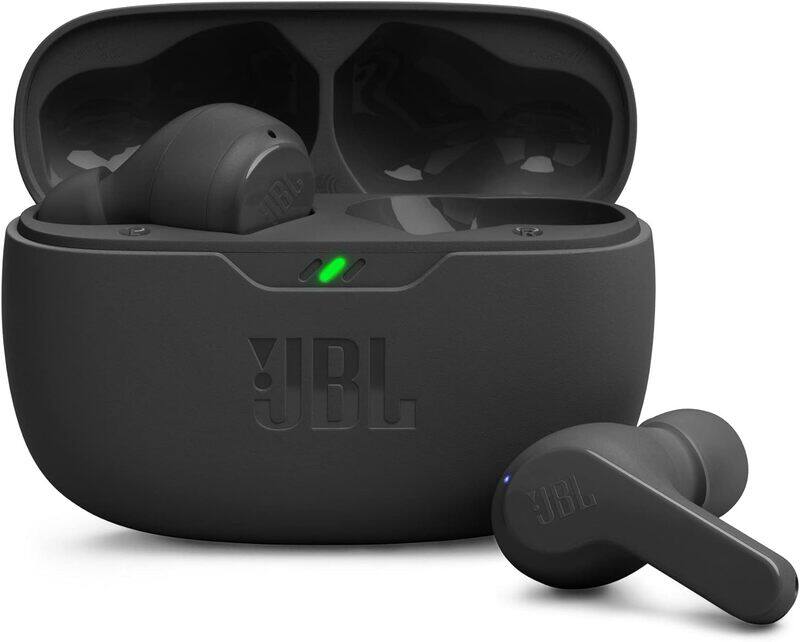 JBL Wave Beam in-Ear Earbuds (TWS) with Mic - Black, App for Customized Extra Bass EQ, 32 Hours Battery and Quick Charge, IP54 Water & Dust Resistance
JBL Wave Beam in-Ear Earbuds (TWS) with Mic - Black, App for Customized Extra Bass EQ, 32 Hours Battery and Quick Charge, IP54 Water & Dust Resistance