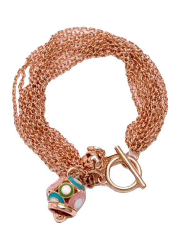 Bysimon Capri Collection Rose Gold Plated Metal Designer Bracelet for Women with Enamelled Bell, Rose Gold
Bysimon Capri Collection Rose Gold Plated Metal Designer Bracelet for Women with Enamelled Bell, Rose Gold