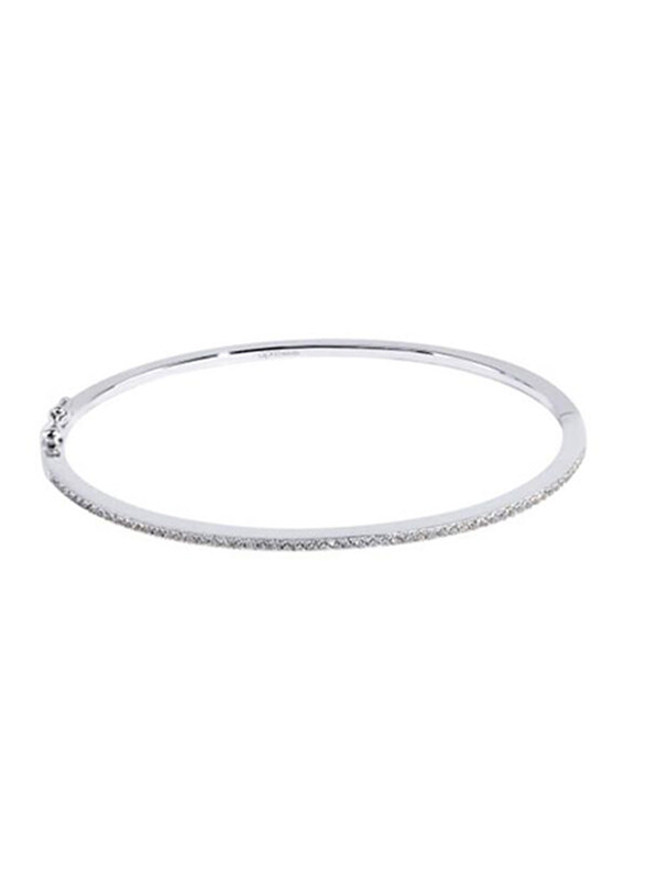 Apm Monaco 925 Sterling Silver Bangle for Women with Zirconia Stone, Clasp, Silver
Apm Monaco 925 Sterling Silver Bangle for Women with Zirconia Stone, Clasp, Silver
