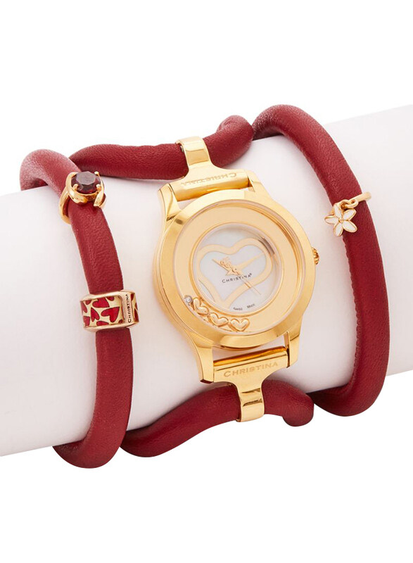 Christina Design London Assemble Collect Analog Swiss Watch for Women with Attached Italian Leather Cord with Genuine Gemstone Charms Band, Water Resi
Christina Design London Assemble Collect Analog Swiss Watch for Women with Attached Italian Leather Cord with Genuine Gemstone Charms Band, Water Resi