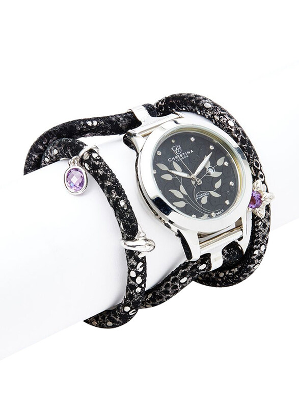Christina Design London Assemble Collect Analog Swiss Watch for Women with Attached Italian Leather Cord with Genuine Gemstone Charms Band, Water Resi
Christina Design London Assemble Collect Analog Swiss Watch for Women with Attached Italian Leather Cord with Genuine Gemstone Charms Band, Water Resi
