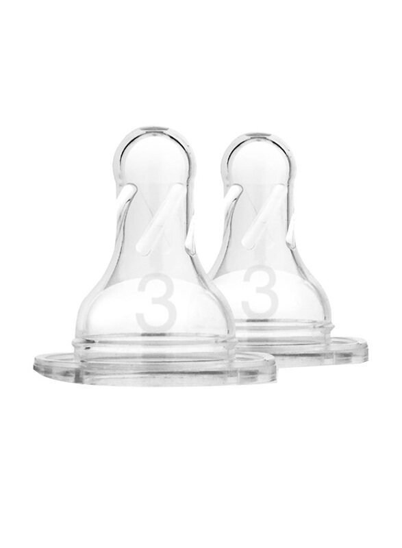 Dr. Browns Baby Level-3 Silicone Narrow Neck Anti-Colic Nipples, 2 Pieces, Clear
Dr. Browns Baby Level-3 Silicone Narrow Neck Anti-Colic Nipples, 2 Pieces, Clear