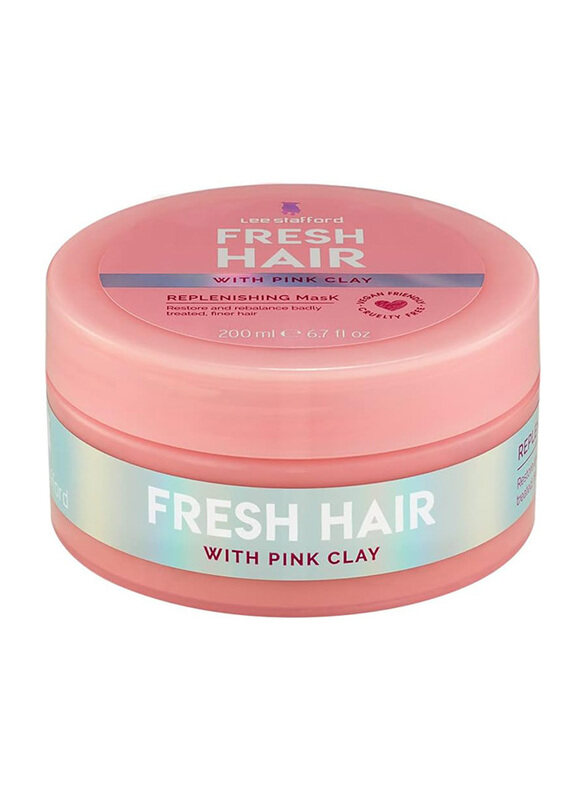Lee Stafford Fresh Hair with Pink Clay Replenishing Hair Mask for All Hair Types, 200ml
Lee Stafford Fresh Hair with Pink Clay Replenishing Hair Mask for All Hair Types, 200ml