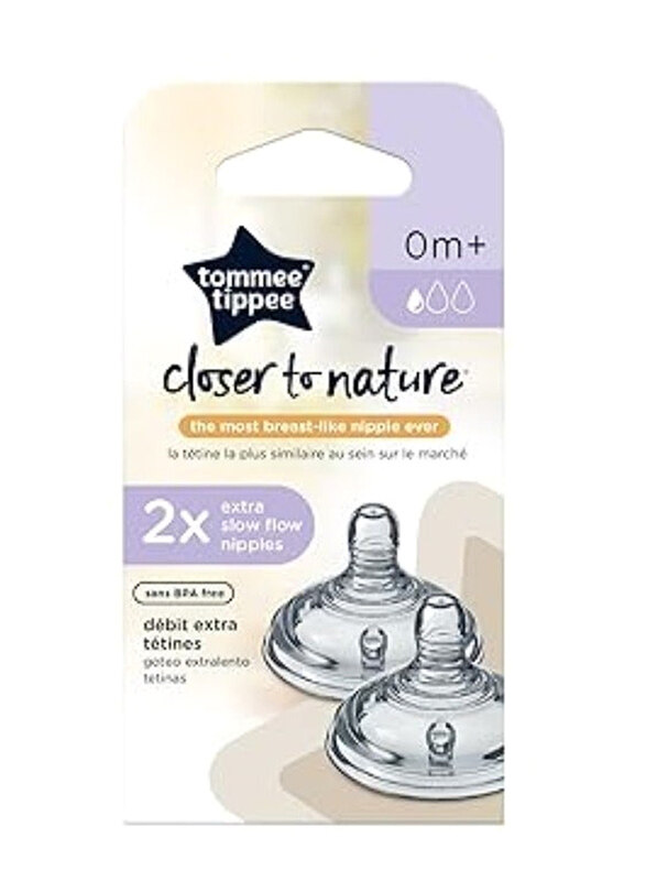 Tommee Tippee Anti-Colic Closer to Nature Medium Flow Baby Bottle Nipples, Clear
Tommee Tippee Anti-Colic Closer to Nature Medium Flow Baby Bottle Nipples, Clear