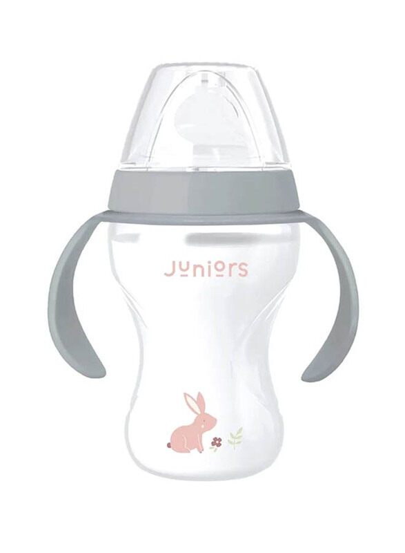 Juniors Just Like Nature Ergonomic Feeding Bottle with Handle & Anti Colic, 260ml, Clear/Grey
Juniors Just Like Nature Ergonomic Feeding Bottle with Handle & Anti Colic, 260ml, Clear/Grey