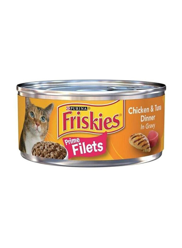 Purina Friskies Prime Filets Dinner in Gravy Can Wet Cat Food Chicken & Tuna, 156g
Purina Friskies Prime Filets Dinner in Gravy Can Wet Cat Food Chicken & Tuna, 156g