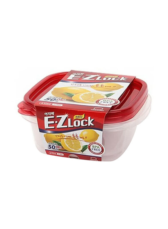 Locknlock 2-Piece E.Z Lock Plastic Food Storage Containers Set, 970ml, Clear/Red
Locknlock 2-Piece E.Z Lock Plastic Food Storage Containers Set, 970ml, Clear/Red
