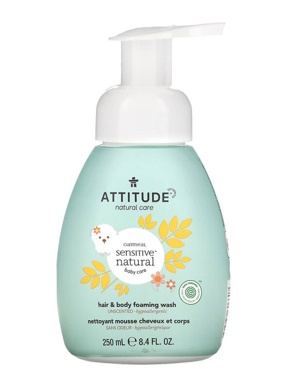 Attitude 250ml Oatmeal Sensitive Natural Baby Care Hair & Body Foaming Wash, Multicolour
Attitude 250ml Oatmeal Sensitive Natural Baby Care Hair & Body Foaming Wash, Multicolour