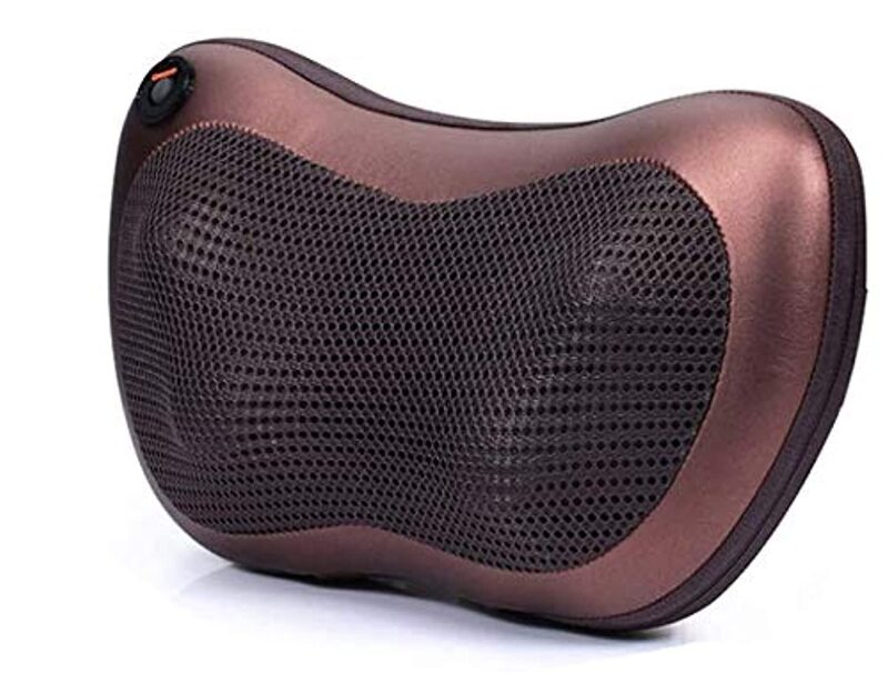 

Generic Vibrating Kneading Back And Neck Massager Pillow Infrared Shiatsu, Brown