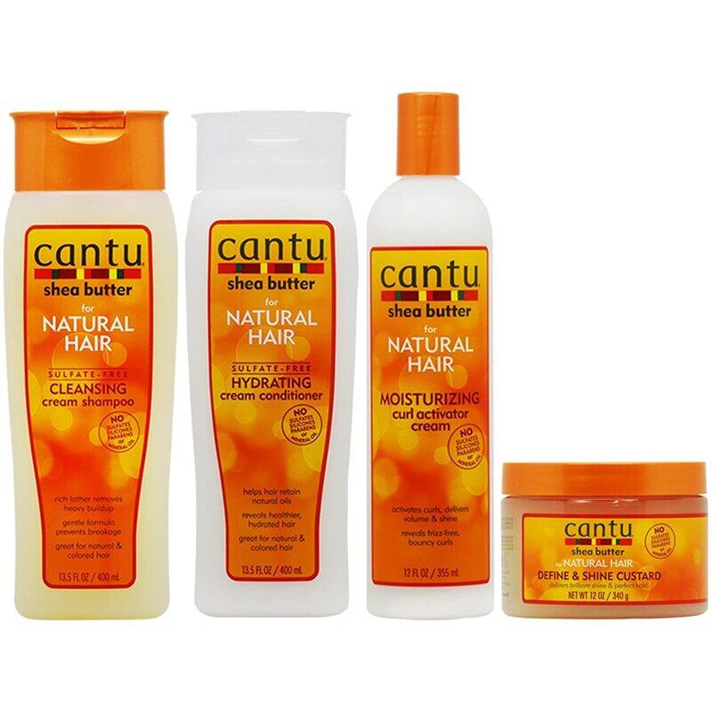 Cantu Cleansing Cream Shampoo + Conditioner + Curl Activator Cream + Define & Shine Custard Set, 4 Pieces
Cantu Cleansing Cream Shampoo + Conditioner + Curl Activator Cream + Define & Shine Custard Set, 4 Pieces
