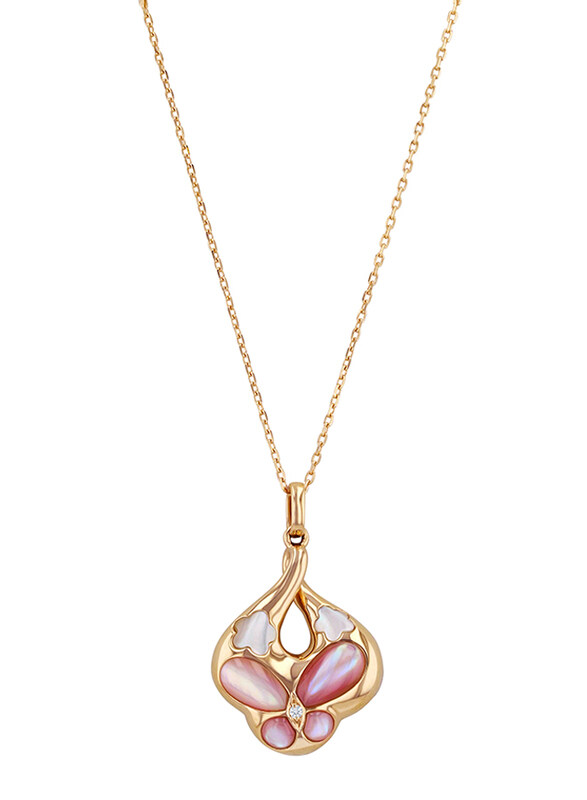 Liali Jewellery Claudia Romano 18K Rose Gold Necklace for Women with 7.54ct Mother of Pearl and 0.01ct Diamond Stone Pendant, Rose Gold
Liali Jewellery Claudia Romano 18K Rose Gold Necklace for Women with 7.54ct Mother of Pearl and 0.01ct Diamond Stone Pendant, Rose Gold