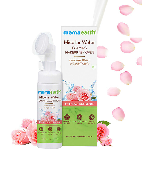 Mamaearth Micellar Water Foaming Makeup Remover with Rose Water & Glycolic Acid for Makeup Cleansing, 150ml, White
Mamaearth Micellar Water Foaming Makeup Remover with Rose Water & Glycolic Acid for Makeup Cleansing, 150ml, White