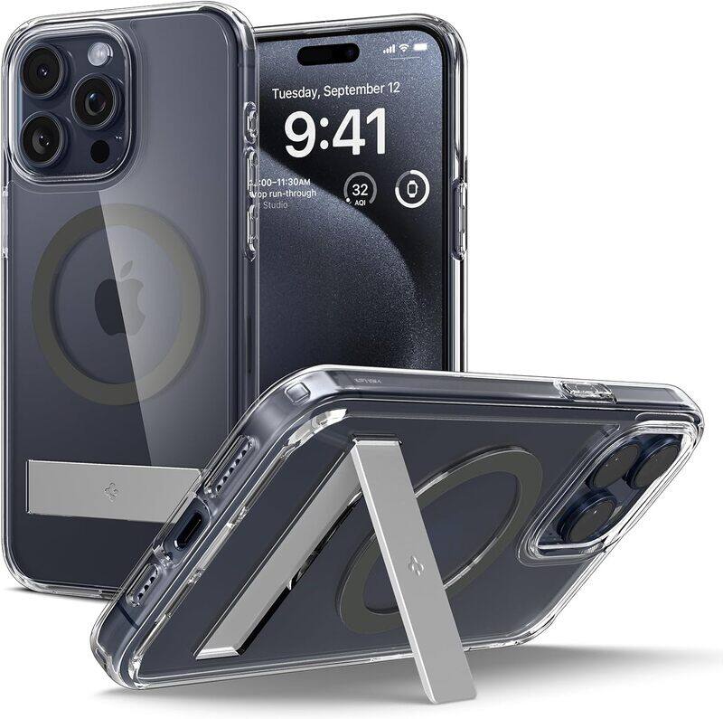 Spigen iPhone 15 Pro Max case cover Ultra Hybrid S MagFit with Kickstand MagSafe compatible - Graphite
Spigen iPhone 15 Pro Max case cover Ultra Hybrid S MagFit with Kickstand MagSafe compatible - Graphite