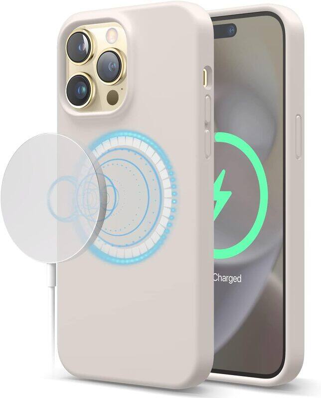 Apple Elago Silicone for iPhone 14 Pro Max Case Cover ShockProof compatible with MagSafe - Stone
Apple Elago Silicone for iPhone 14 Pro Max Case Cover ShockProof compatible with MagSafe - Stone