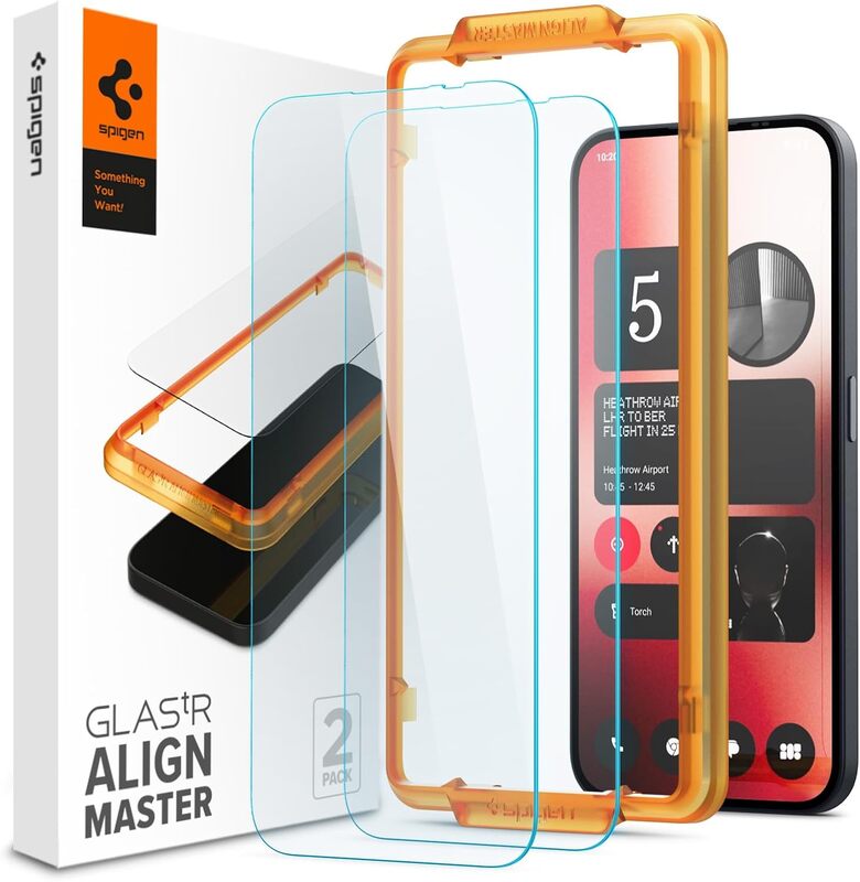 

Spigen GLAStR Align Master for Nothing Phone (2a) Screen Protector Premium Tempered Glass Case Friendly - (2 PACK)
