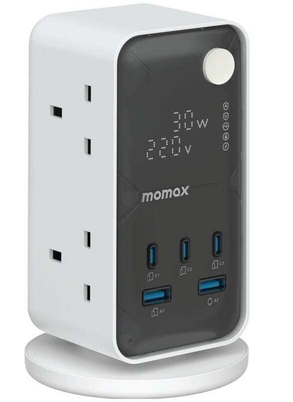 Momax 1-Charge Work Flow 6-Outlet GaN Power Tower With Digital Display & 35W USB Output - White
Momax 1-Charge Work Flow 6-Outlet GaN Power Tower With Digital Display & 35W USB Output - White