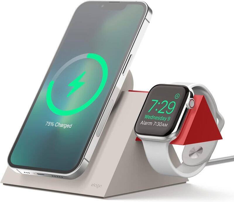 Elago Charging Station for iPhone 14 Series, 13 Series, 12 Series Compatible with MagSafe and Apple Watch Series - Stone Red
Elago Charging Station for iPhone 14 Series, 13 Series, 12 Series Compatible with MagSafe and Apple Watch Series - Stone Red